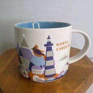 Starbucks Mug ~ North Carolina ~ You Are Here‎ Collection 2015 ~ 14 oz